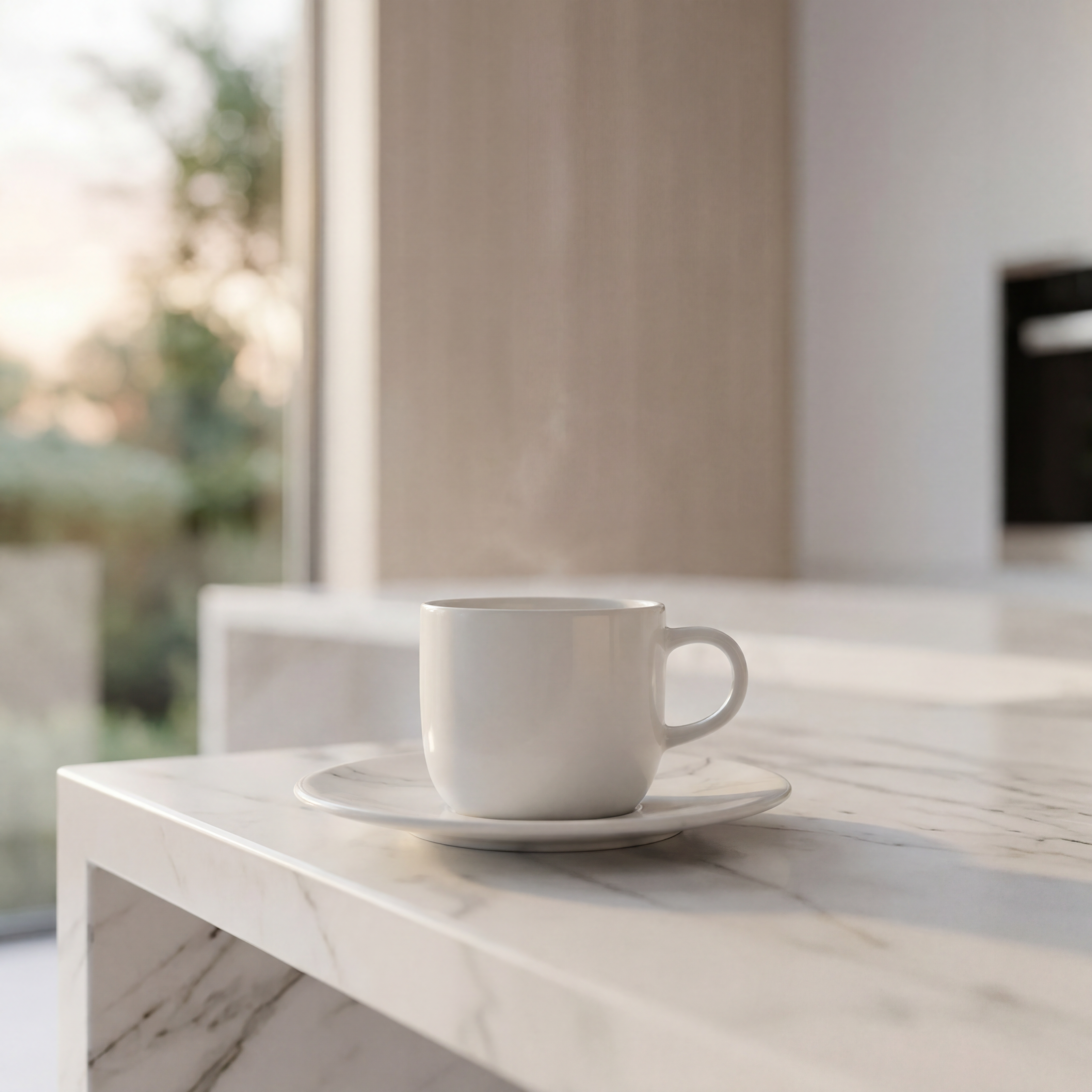 Espresso-Tasse auf Marmor