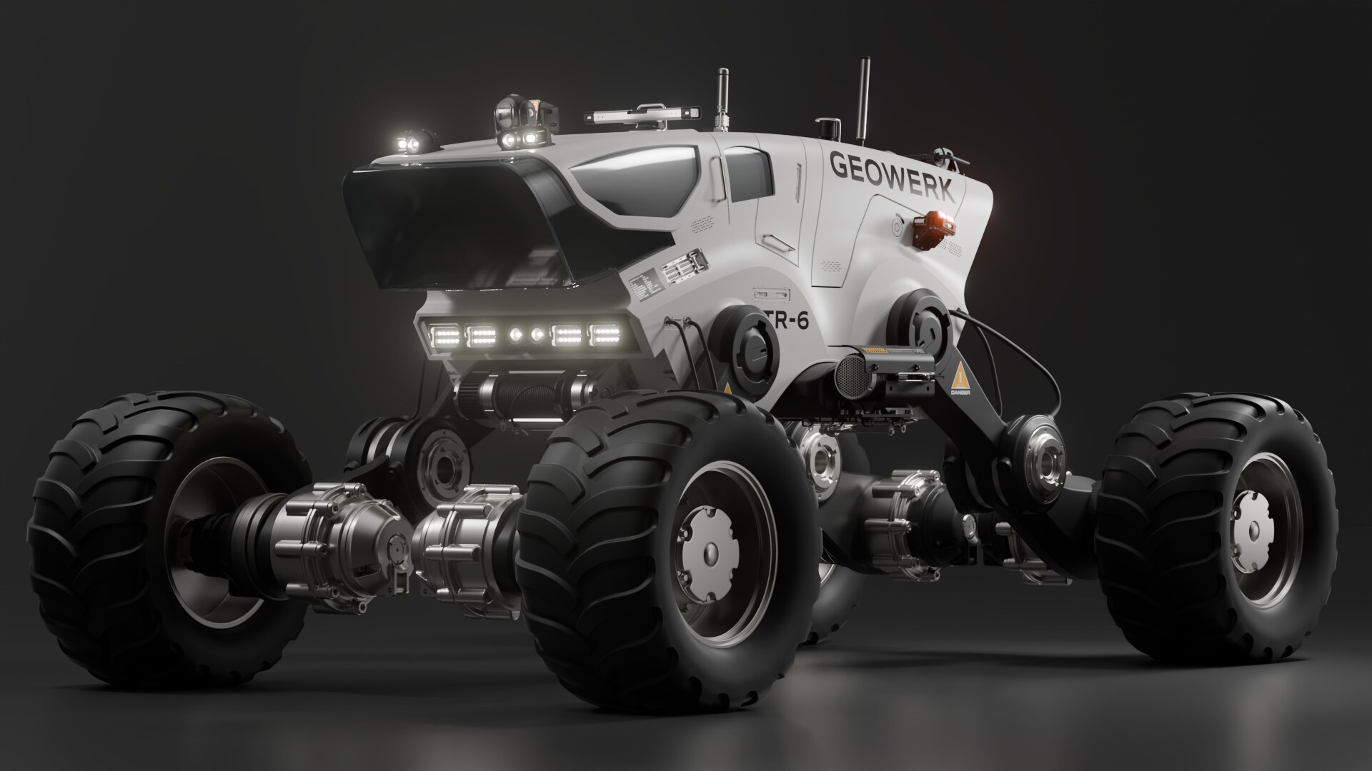 GEOWERK TR-6 – finales Studio-Rendering, Dreiviertelansicht