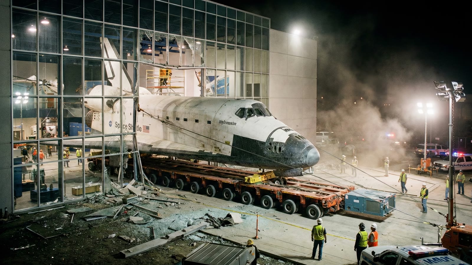 Das Shuttle wird bewegt