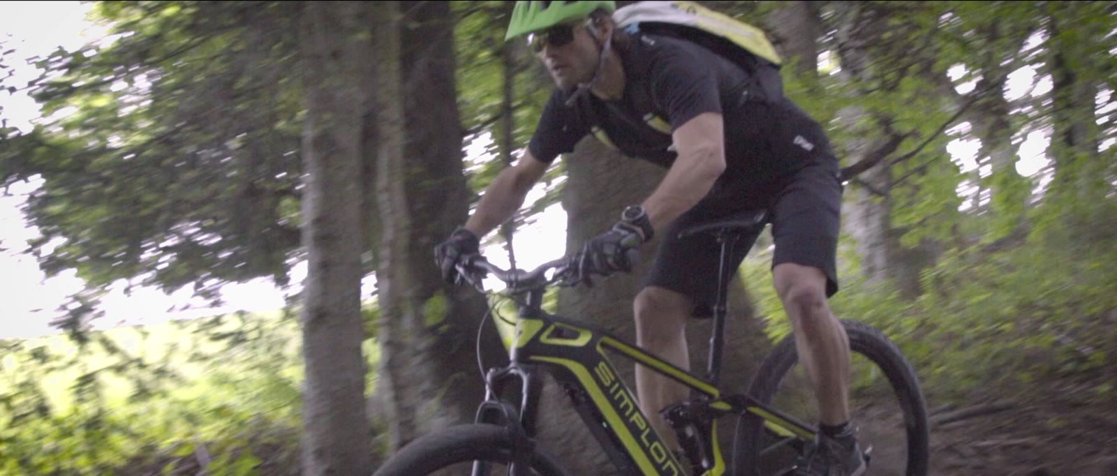Mit dem Mountainbike im Wald